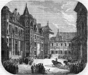 The house of Jacques Coeur (ca. 1400-1456), the silver-toner of King Charles VII (19th century engraving)