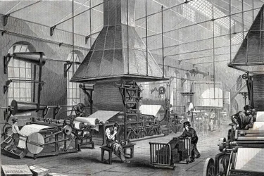 The Machinery Room of a Stationery (engraving)