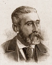 Members of the Academy Francaise in 1895: portrait of Jose Maria de Heredia (1842-1905), French poet.