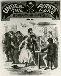The Pirates Carousing are Frightened by the Ghost of Gibbs, Charles Gibbs, the Rhode Island Pirate