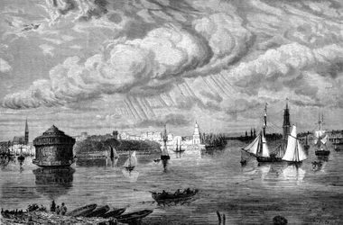 The port of New York around 1860