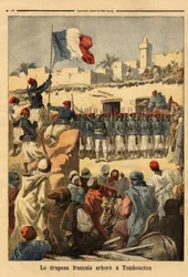 The Raising of the French Flag at Timbuktu (Mali)