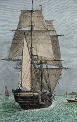 The ship “Beagle” (expedition in which Darwin participated as a naturalist)