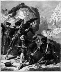 Third Carlist War (1872-1876): a Carlist ambush in Navarre