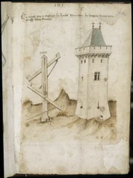 Tower Measuring Machine - Manuscript: Parchment Sheet of an Engineer