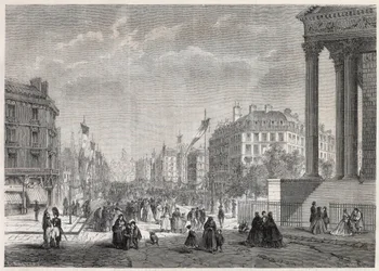 Transformations of Paris Under the Second Empire: Decoration of Boulevard Malesherbes on the Day of Its Inauguration on 13 August 1861 - Engraving in 