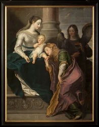 Triptych, Painting, Signed L. Segers (?), Escutcheon with Text Omnia Enpitras (1627)