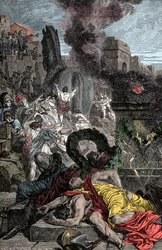 Trojan Horse - Trojan War: the wooden horse enters the fortified city