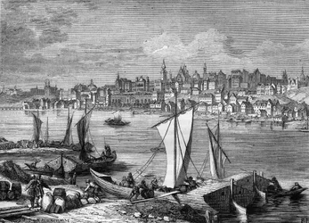 View of Warsaw City in Poland in 1812