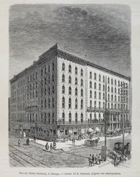 View of the Sherman Hotel in Chicago - in 