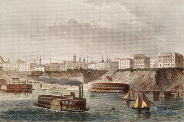 View of the City of Cincinnati and the River of the Same Name in Ohio