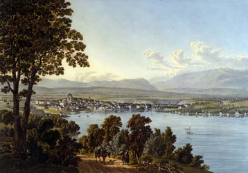 View of the city of Geneva in Switzerland