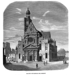 View of the Facade of the Church of Saint-Etienne-du-Mont, Paris, 1858