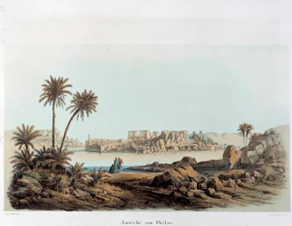 View of the island of Philae in Egypt