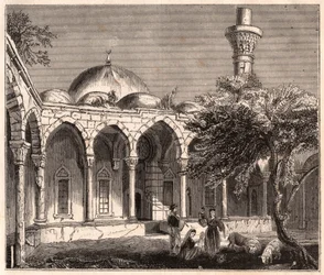 View of the ruins of a mosque in Payas (or Bayas) in Syria, near Aleppo