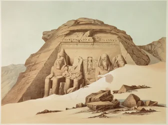 View of the temple of Abu Simbel. Egypt