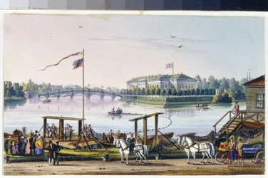 View of the Palace on Kamenny Island in Saint Petersburg (Album of Marie Taglioni)