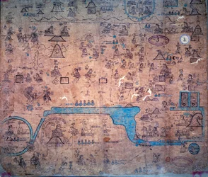 War against the peoples of the north led by Yacanex; the death of Chiconquauthli, Acolhua chief of Xolotl, who was succeeded by Nopaltzin of Achitometl, king of Colhuacan. Map of the Chichimec nation, from Emperor Amacui Xolotl to Nezahualcoyotl (963-142)
