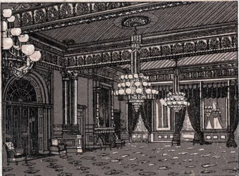 Washington, United States: view of the East Room, White House. in 