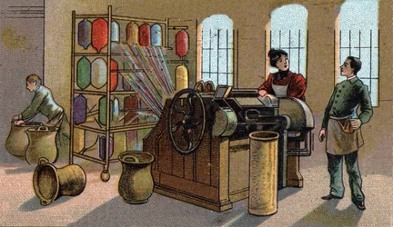 Wool industry, combing