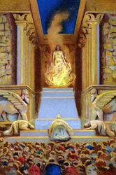 Zarathustra died in the temple surrounded by the flame