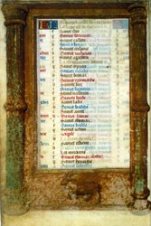 Zodiac Capricorn and Saints of the month of December - miniature Middle Ages