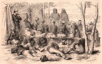 Zouave Group taking rest at Chalons camp
