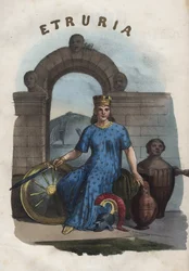 Allegory of Etruria - engraving from 