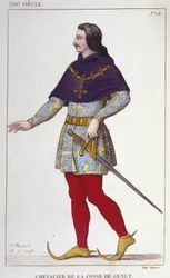Costume of Knight of the Cosse of Genet (engraving of 1830)