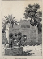 Sudanese House - engraving of 1889 in 
