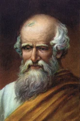 Portrait of Archimedes of Syracuse, Greek Scientist, Physicist, Mathematician and Engineer