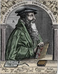 Portrait of Jean Calvin (1509-1564), French religious reformer and writer.