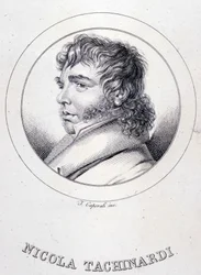 Portrait of the Italian tenor Nicola Tacchinardi
