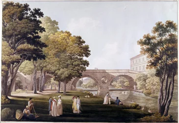 The castle park of the city of Weimar (Germany)