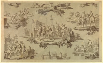 Drawing, Cartoon for Cotton Printing: The Life of Belisarius, ca. 1820