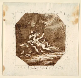 Ceiling Design with Rinaldo and Armida, Palazzo Milzetti, Faenza, 1804-05