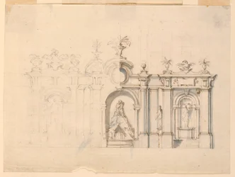 Colonnade with Fountain, ca. 1770