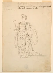 Costume Design: Poetry for a Ballet, ca. 1720