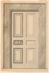 Decoration of a folding door, ca. 1780