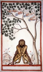 A fakir. Page from the manuscript (ms.8300) 