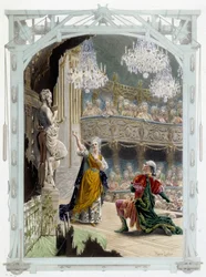 Actors on a theatre scene - in “A woman of quality in the century passes”