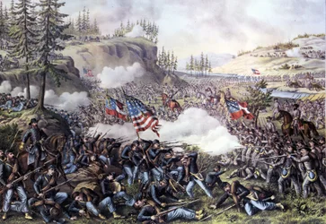 American Civil War: Battle of Chickamauga. Engraving of the 19th century