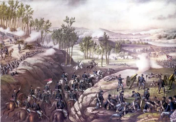 American Civil War: Battle of Resaca (Georgia) May 13-15, 1864 (engraving of the 19th century)