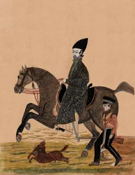 An Afghan Sirdar and a British soldier, c.1841