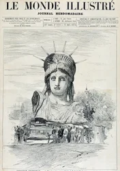 At the 1878 World Exposition: the head of the Statue of Liberty by Mr Bartholdi, destined for the Port of New York - in "The Illustrated World" of 13/07/1878