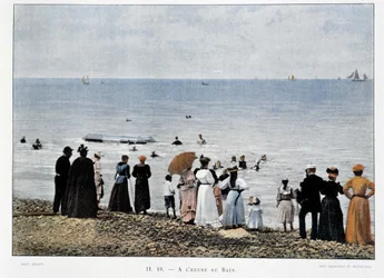 Bathing on the beaches of the Atlantic, late 19th century
