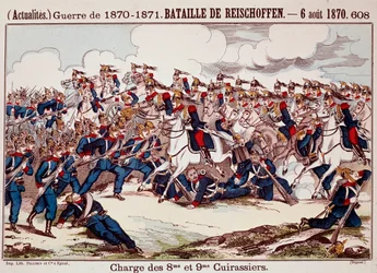 Battle of Worth, on 6 August 1870 in the Opening Stages of the Franco-Prussian War (Engraving)