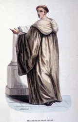 Benedictine of Mont Olivet (Engraving from an Album on Religious Orders, Paris)