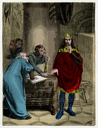 Charlemagne Dictating His Capitulars to His Minister Alcuin