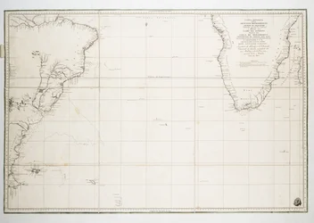 Chart of the Atlantic Ocean South of the Equator